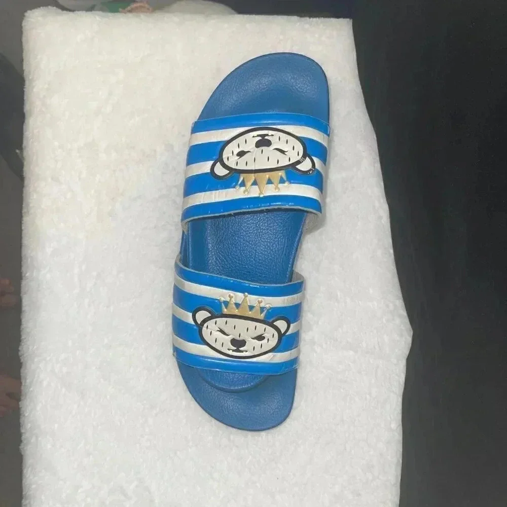 Adidas Men's Blue Slides - Size 9 - Picture 7 of 7